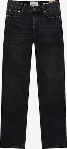 Pull&Bear Loosefit Jeans in Zwart: voorkant