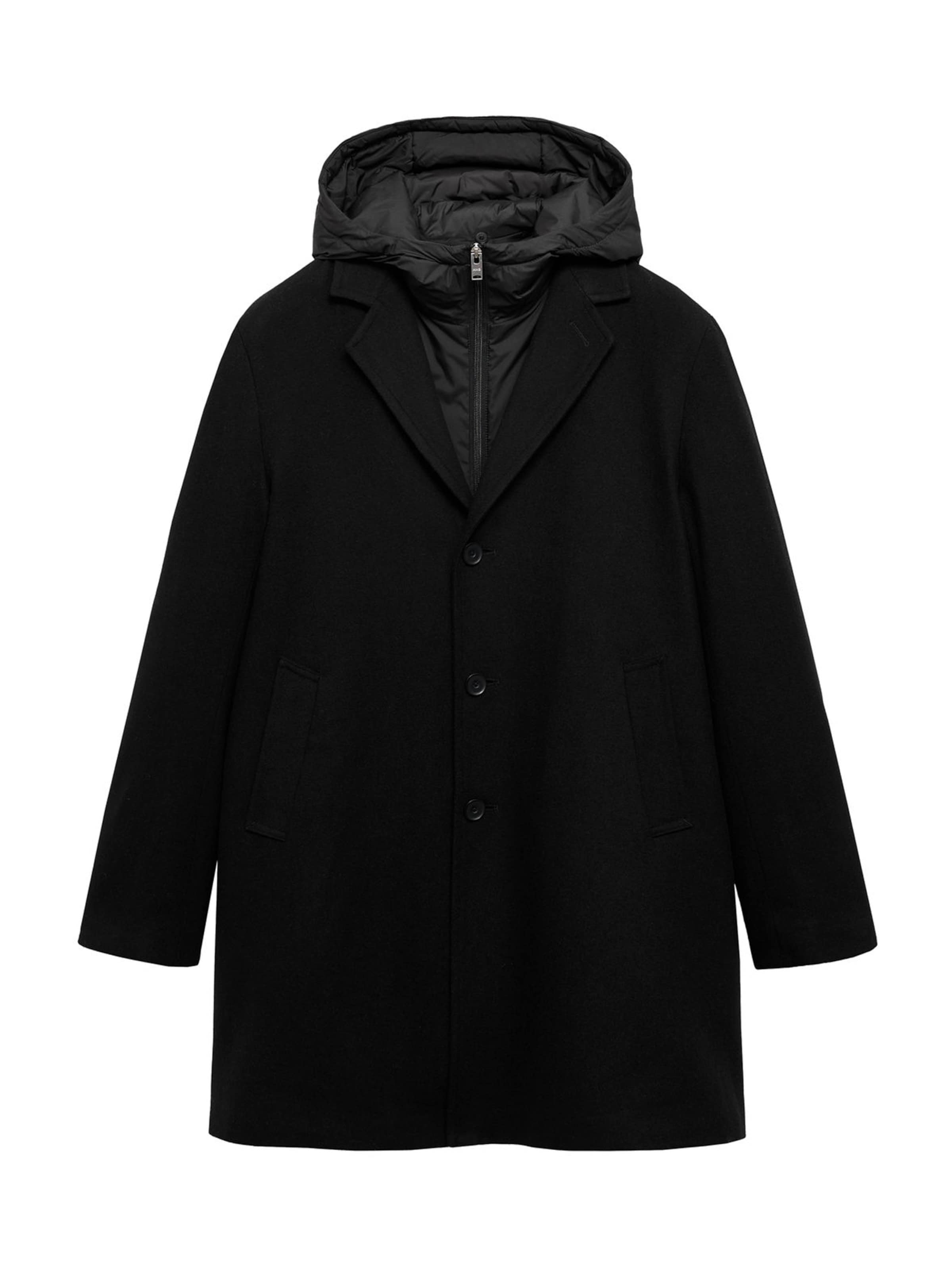 MANGO MAN Välikausitakki 'Mathis' värissä musta: etupuoli