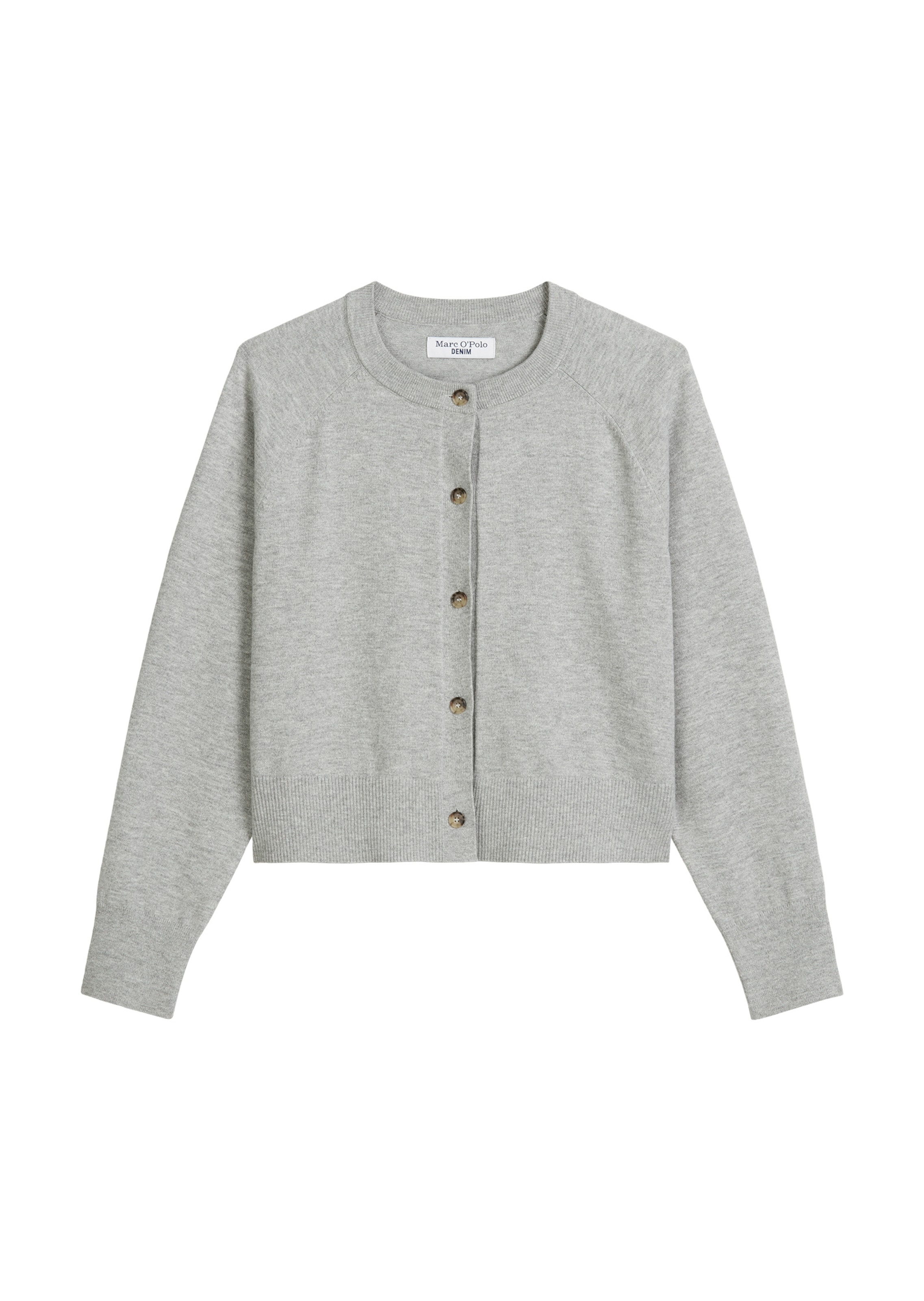 Marc O'Polo DENIM Strickjacke in Grau: Vorderseite