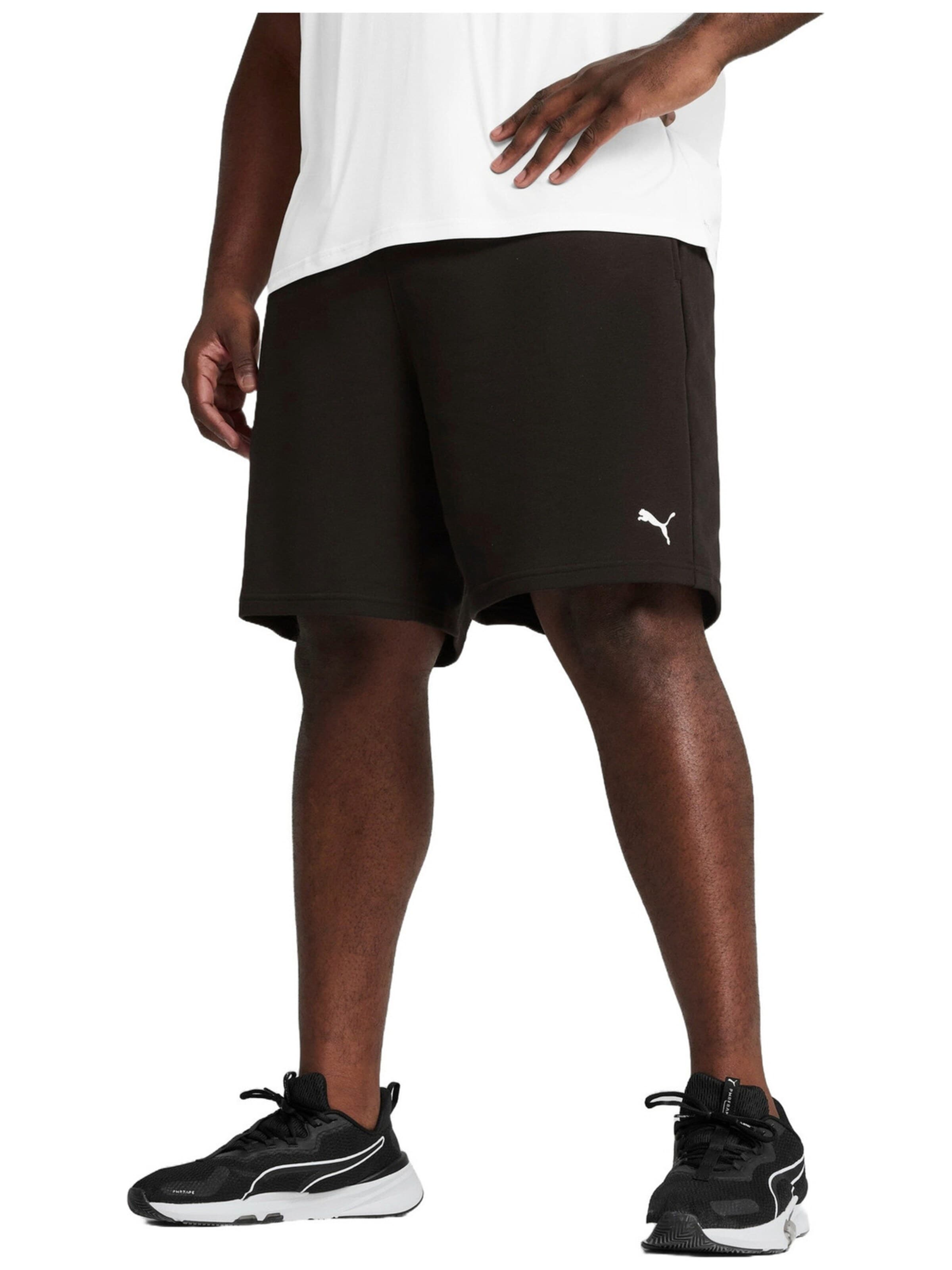 regular Pantaloni sportivi 'Puma M Tad Essentials 8 Knit Short' di PUMA in nero: frontale