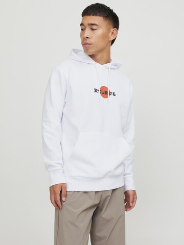 JACK & JONES Sweatshirt 'BRADLEY' in Weiß: Vorderseite