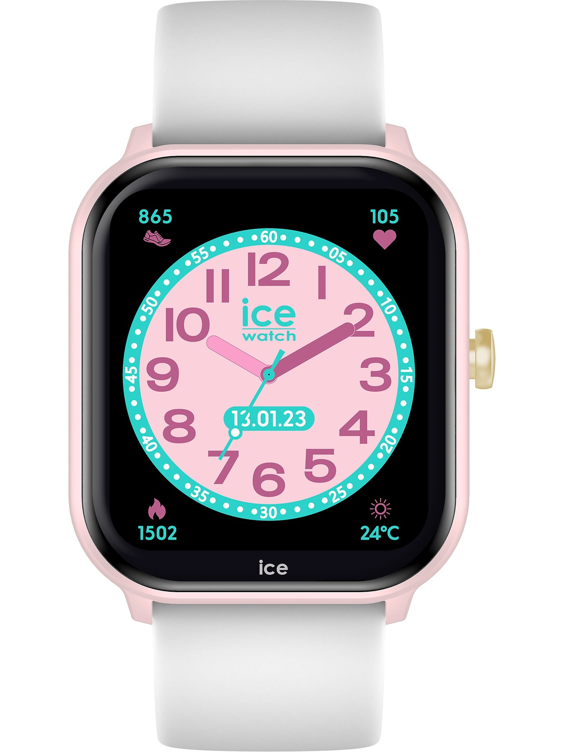 ICE WATCH Digitaluhr 'Smart Junior 2.0' in Weiß: Vorderseite