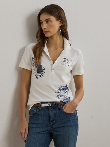 Lauren Ralph Lauren Μπλουζάκι 'INDIE' σε λευκό: μπροστά