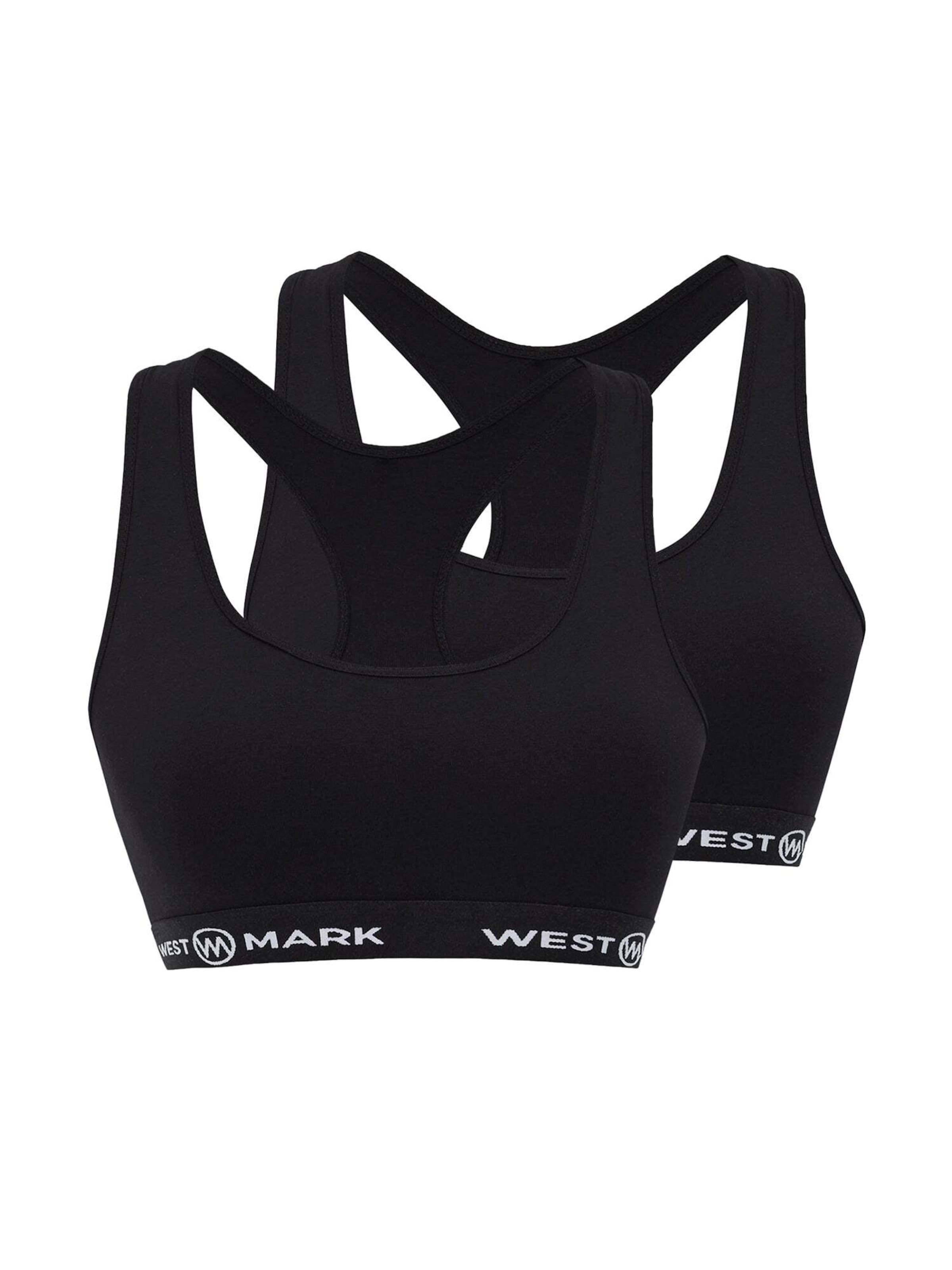 WESTMARK LONDON Sports bra in Black: front