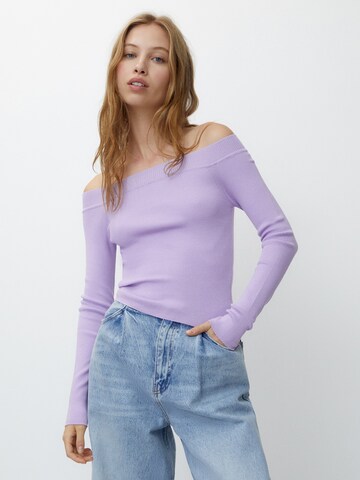 Pull&Bear Sweater in Purple: front