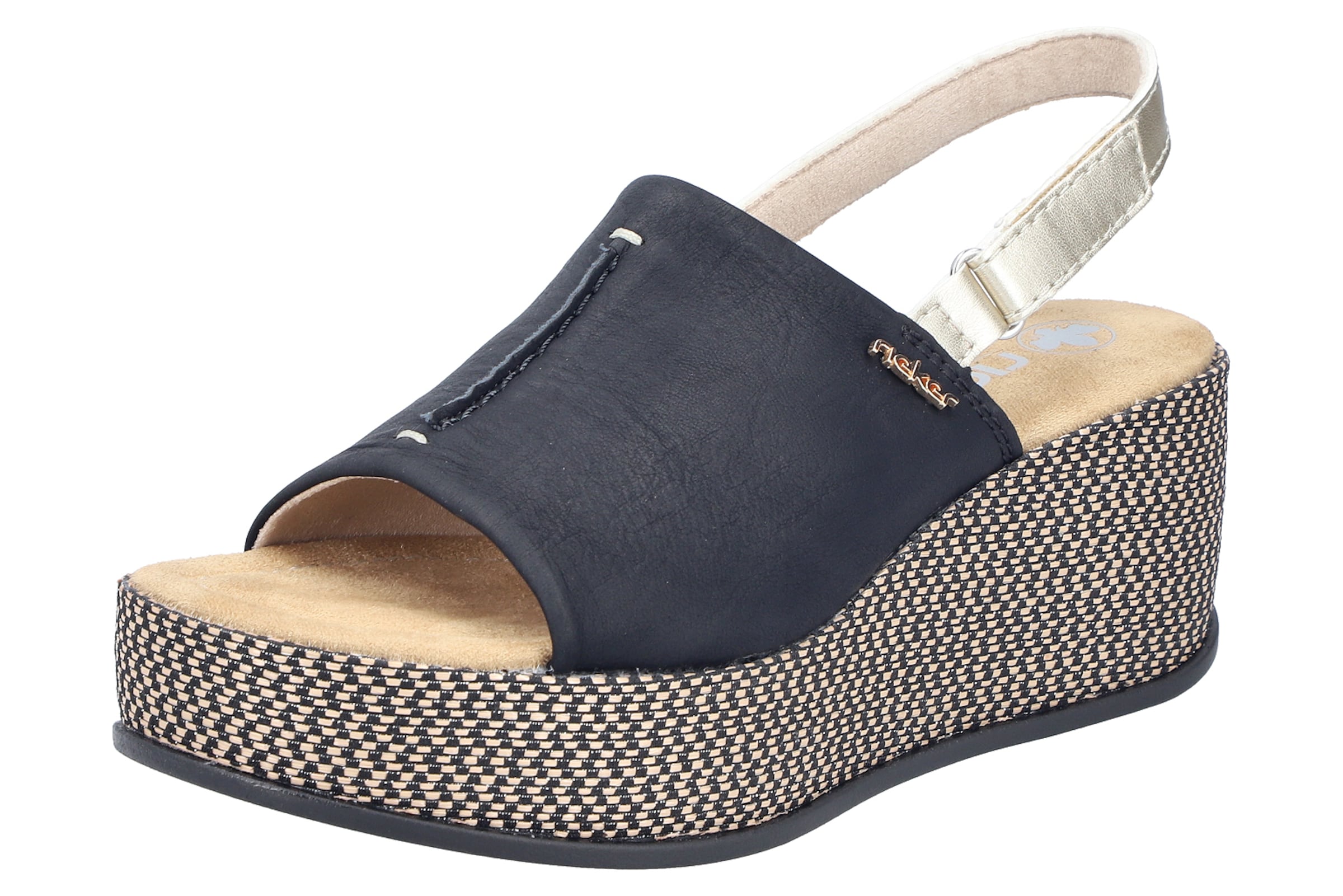Sandales Rieker en bleu : devant