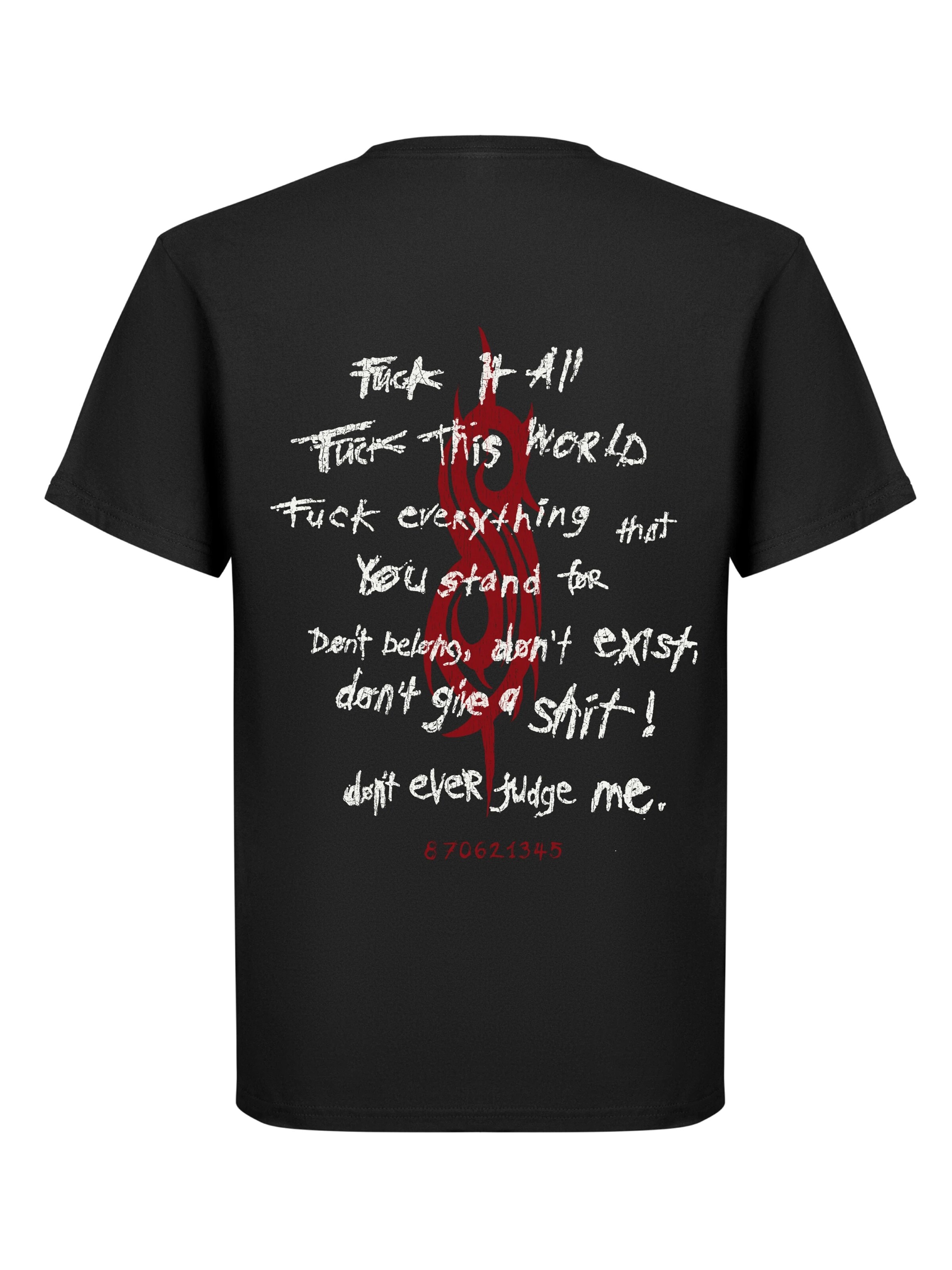 SLIPKNOT Shirt 'Slipknot Fuckit T-Shirt'‌‌ in Schwarz