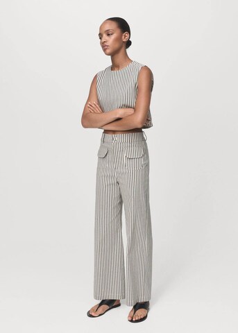 MANGO Wide Leg Hose 'Valerie' in Beige