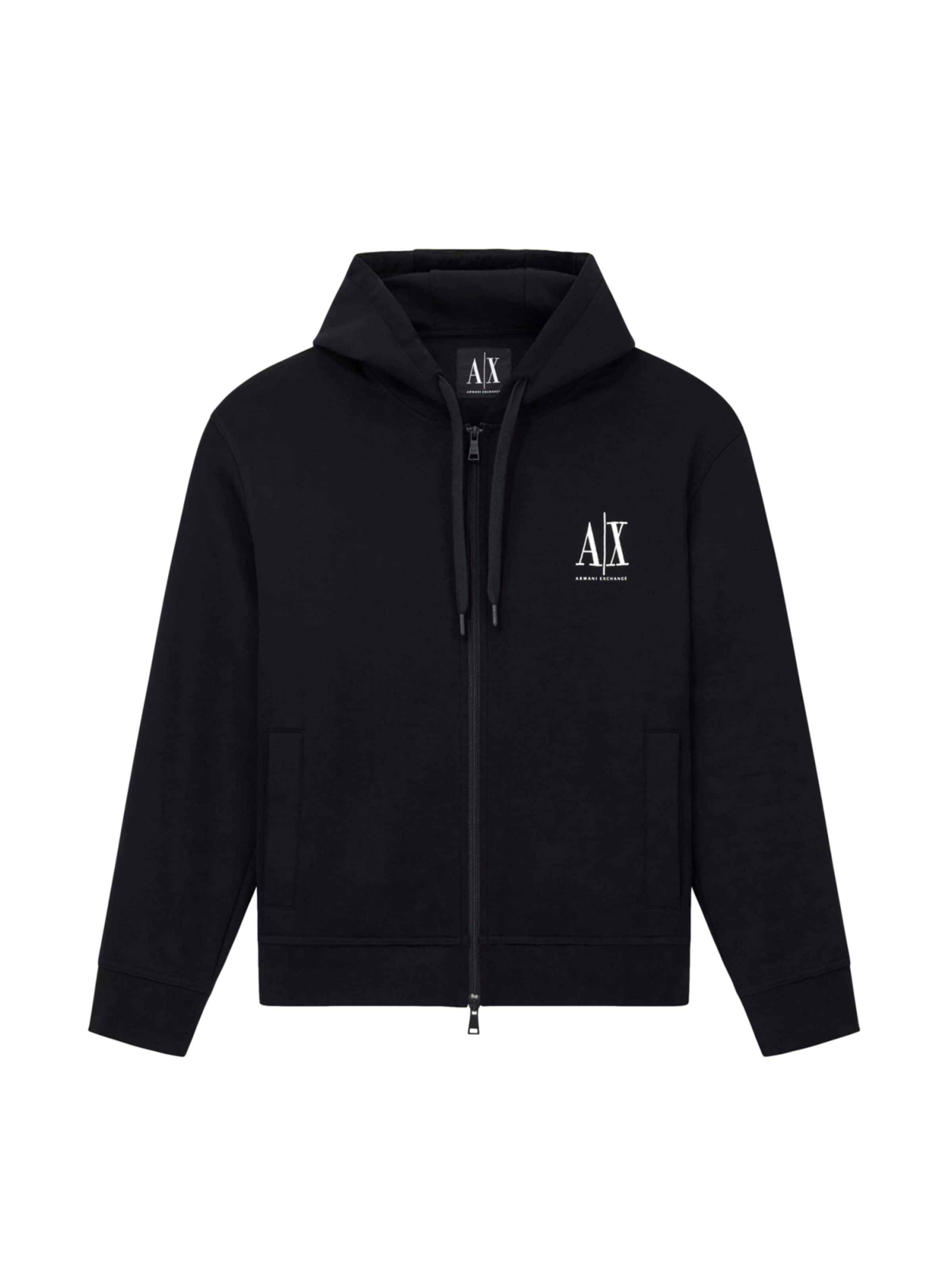 ARMANI EXCHANGE Sweatjakke i sort: forside