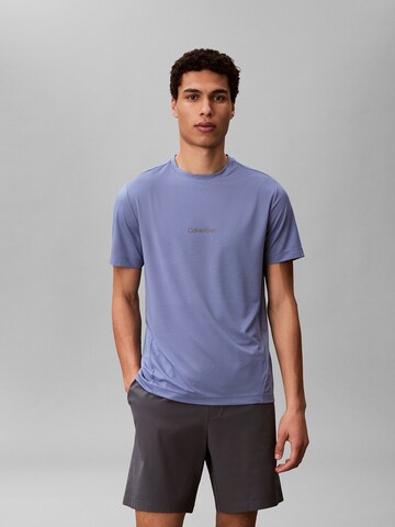 T-Shirt fonctionnel Calvin Klein Sport en bleu : devant