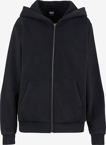 Urban Classics Кофта на молнии в Черный: спереди