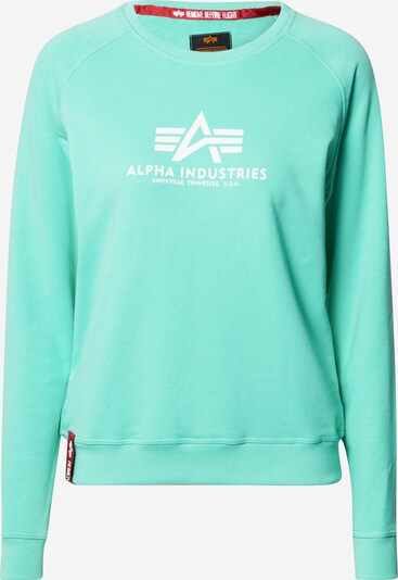 ALPHA INDUSTRIES Majica | meta / bela barva, Prikaz izdelka