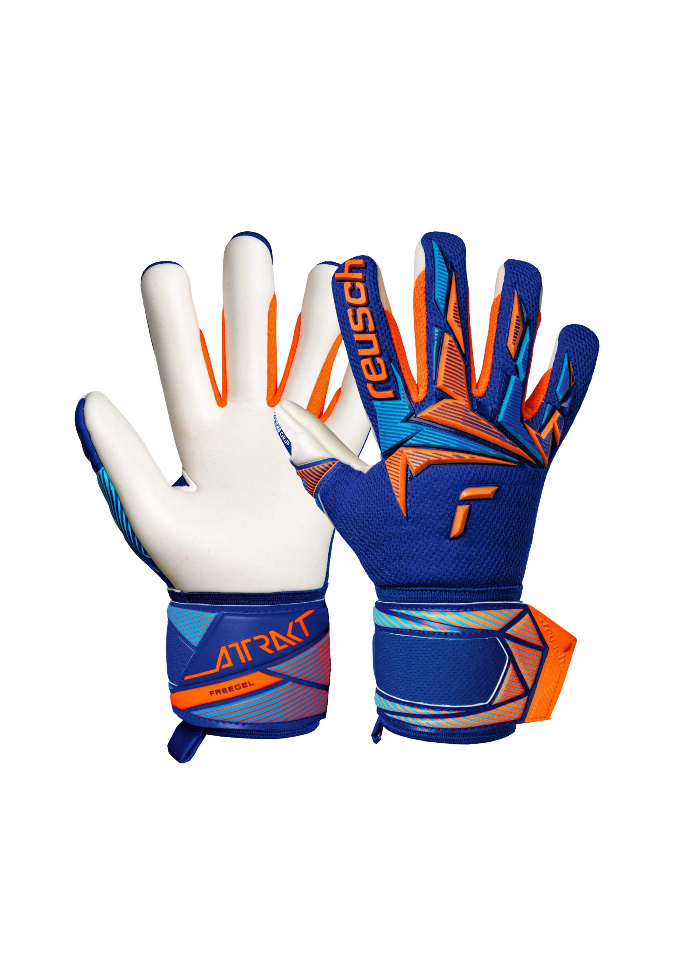 REUSCH Torwarthandschuhe 'Attrakt Freegel Advance Junior' in Blau: Vorderseite