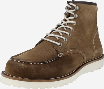 The Original 1936 Copenhagen Lace-Up Boots 'The Adly' in Brown: front