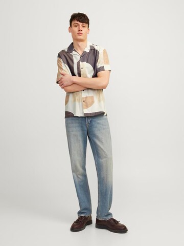JACK & JONES Comfort Fit Skjorte 'Jjcarnaby' i beige