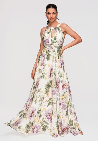 Robe de soirée 'LA-OM-DLR346' Ombre en blanc