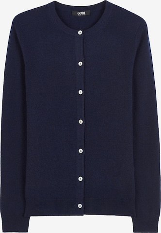 GOBI Cashmere Knit cardigan 'Essential' in Blue: front