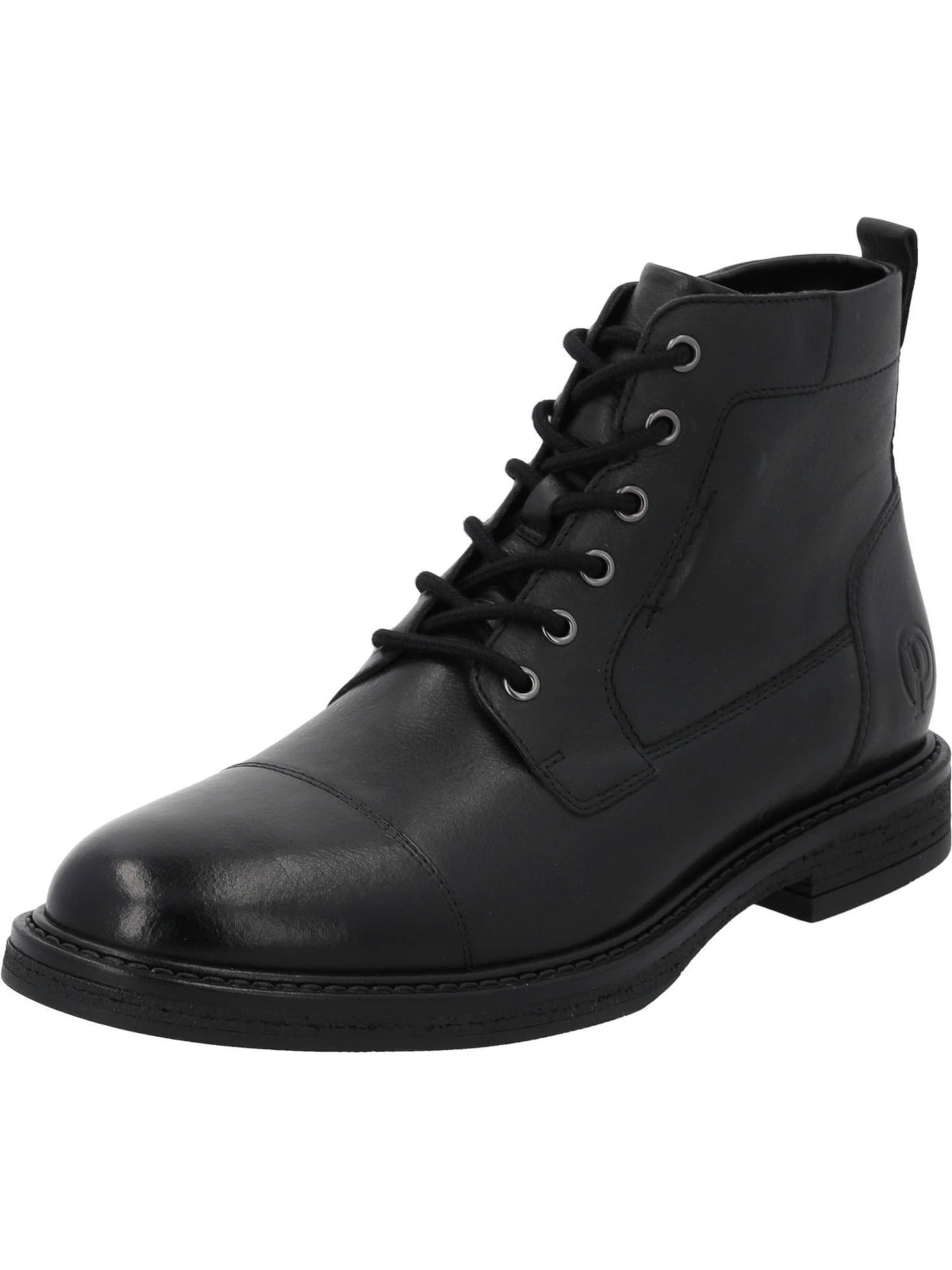Palado Schnürstiefelette 'Lixiss' in Schwarz: Vorderseite