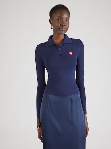 HUGO - Jersey 'Sareplinny' en azul: frente