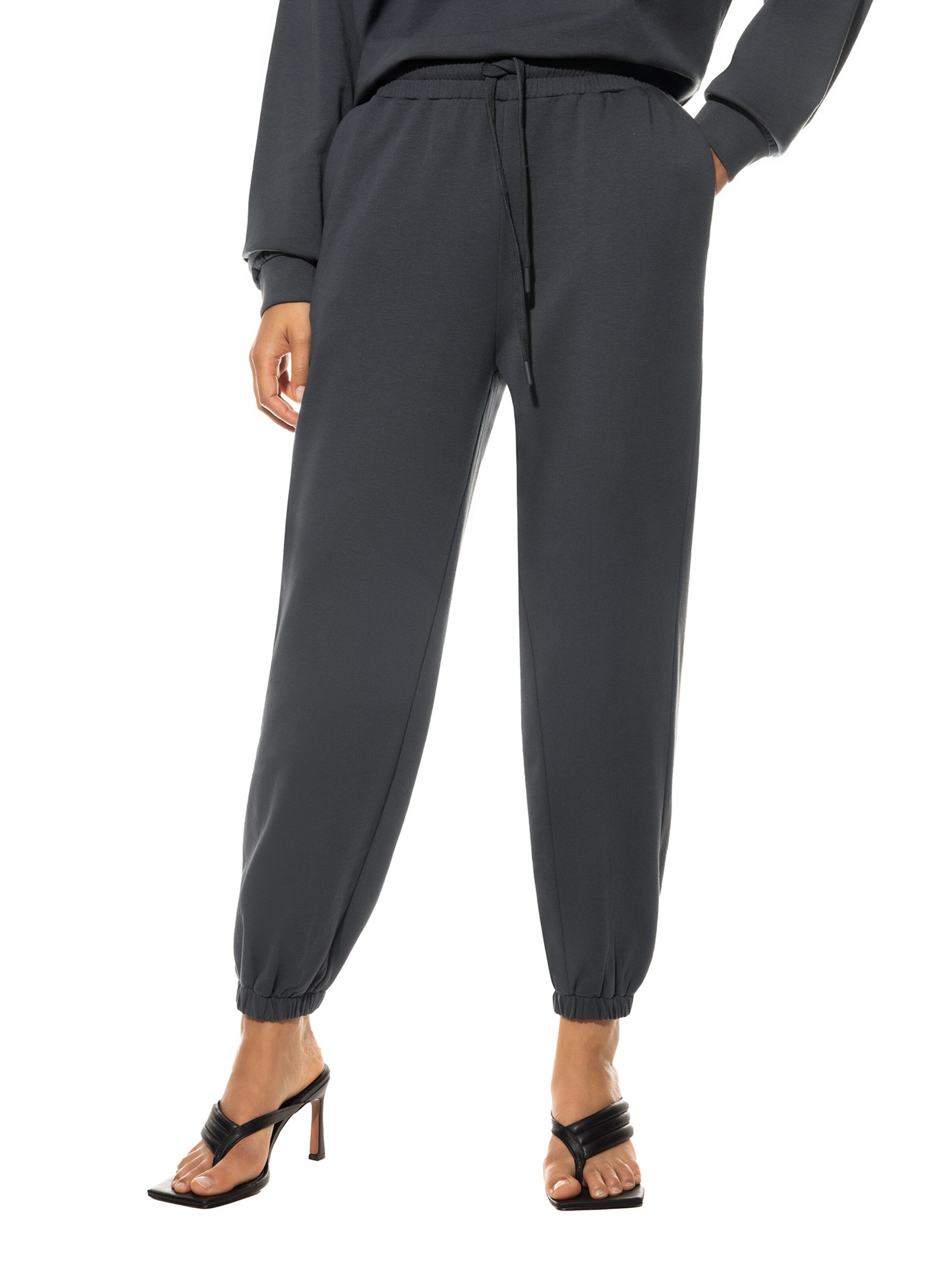 Effilé Pantalon 'Rose' Mey en gris : devant