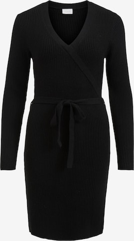 VILA Плетена рокля 'Ril' в черно: отпред