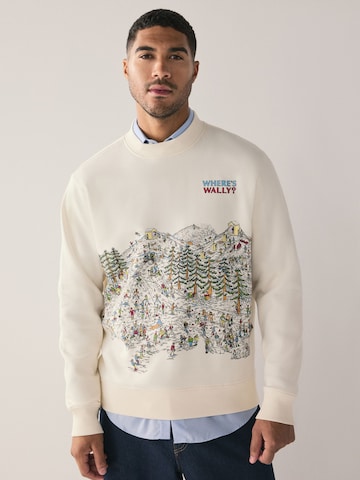 Next Sweatshirt in Wit: voorkant