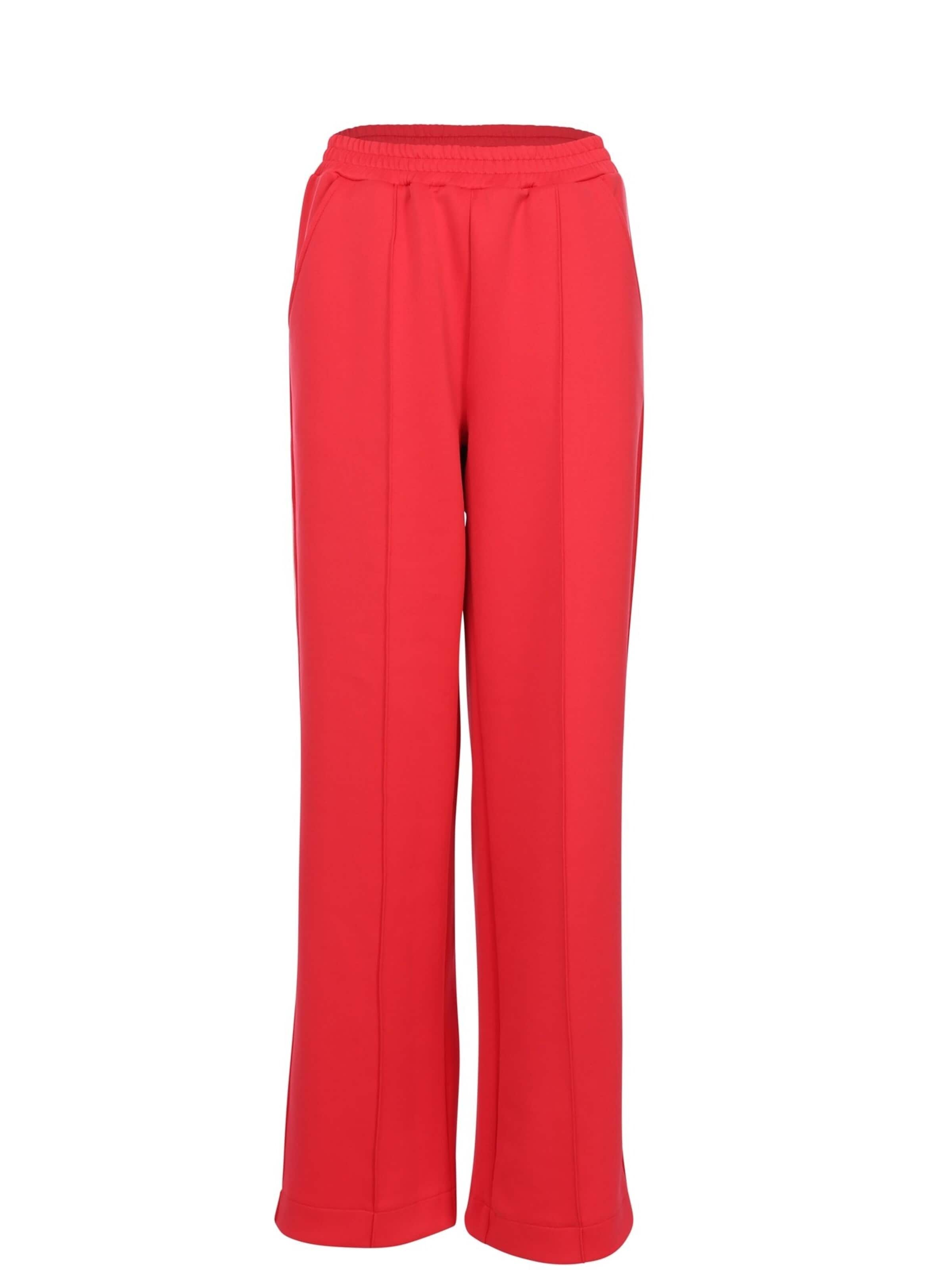 Wide Leg Pantalon Looxs Revolution en rouge : devant