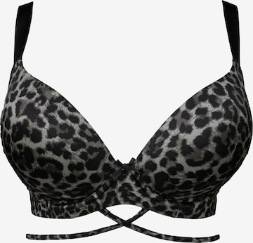 SugarShape T-shirt Bra in Grey: front