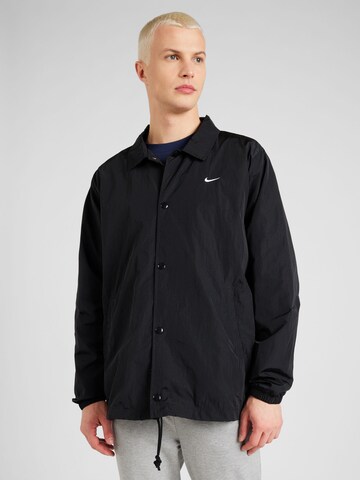 Nike Sportswear Φθινοπωρινό και ανοιξιάτικο μπουφάν 'COACHES' σε μαύρο: μπροστά