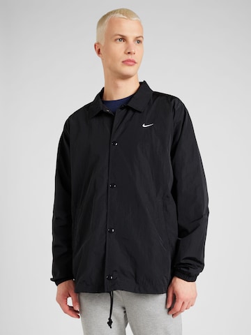 Nike Sportswear Φθινοπωρινό και ανοιξιάτικο μπουφάν 'COACHES' σε μαύρο: μπροστά