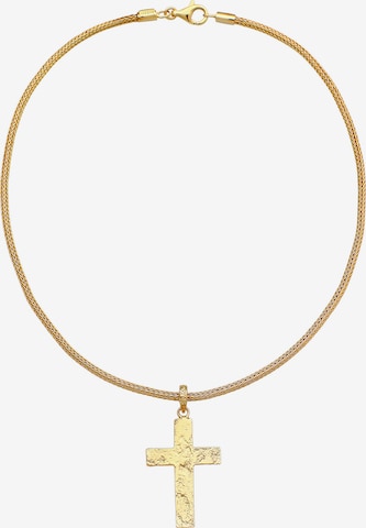 KUZZOI Necklace 'Kreuz' in Gold: front