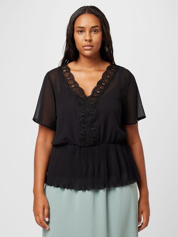 ABOUT YOU Curvy Shirt 'Ester' in Zwart: voorkant