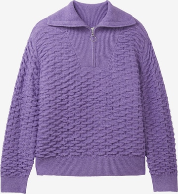 TOM TAILOR DENIM Sweater in Purple: front