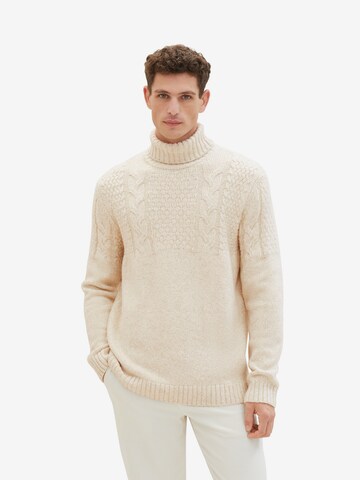 TOM TAILOR Trui in Beige: voorkant