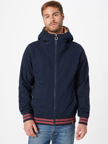 Fli Papigu Sweat jacket 'Testo Eiweiss Bräune' in Blue: front