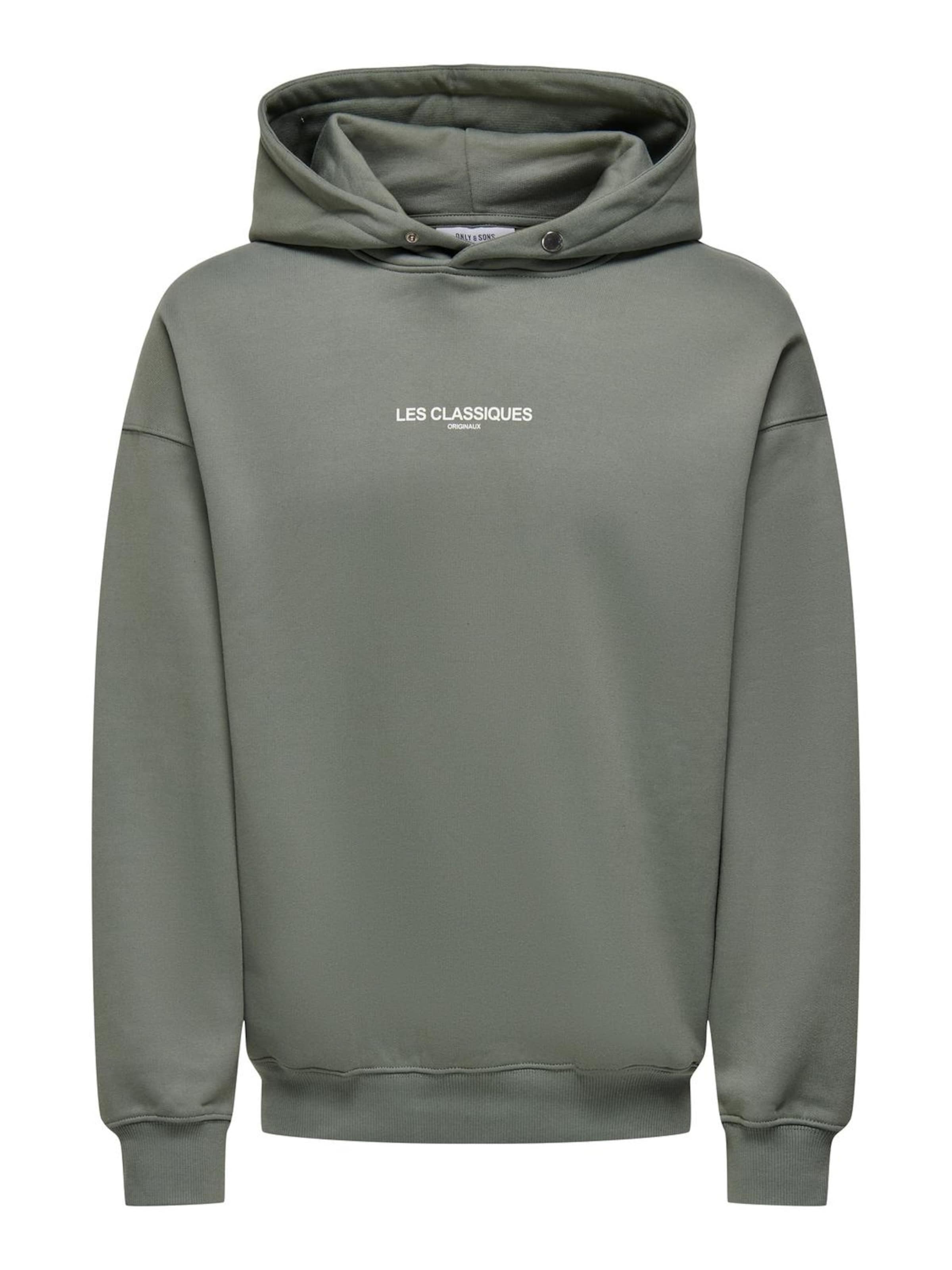 Only & Sons Sweatshirt 'Les Classiques' in Groen: voorkant