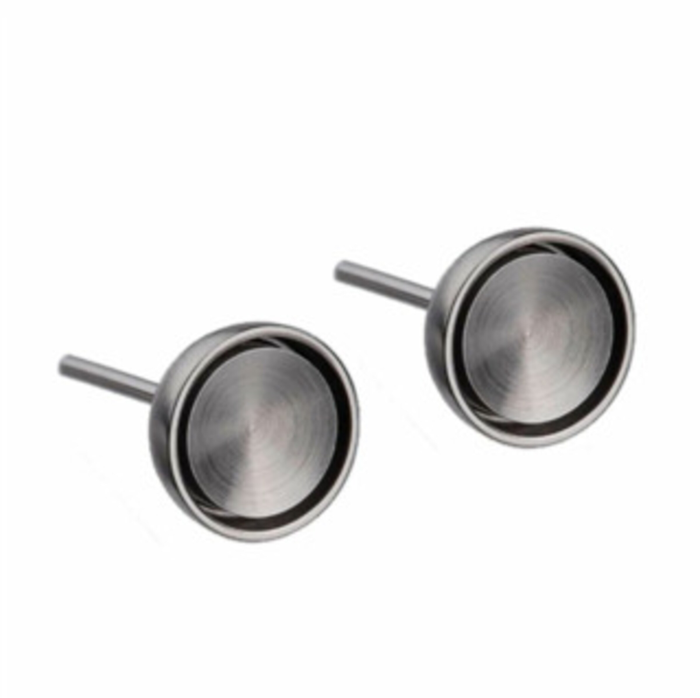 Ernstes Design Ohrringe in Grau: Vorderseite