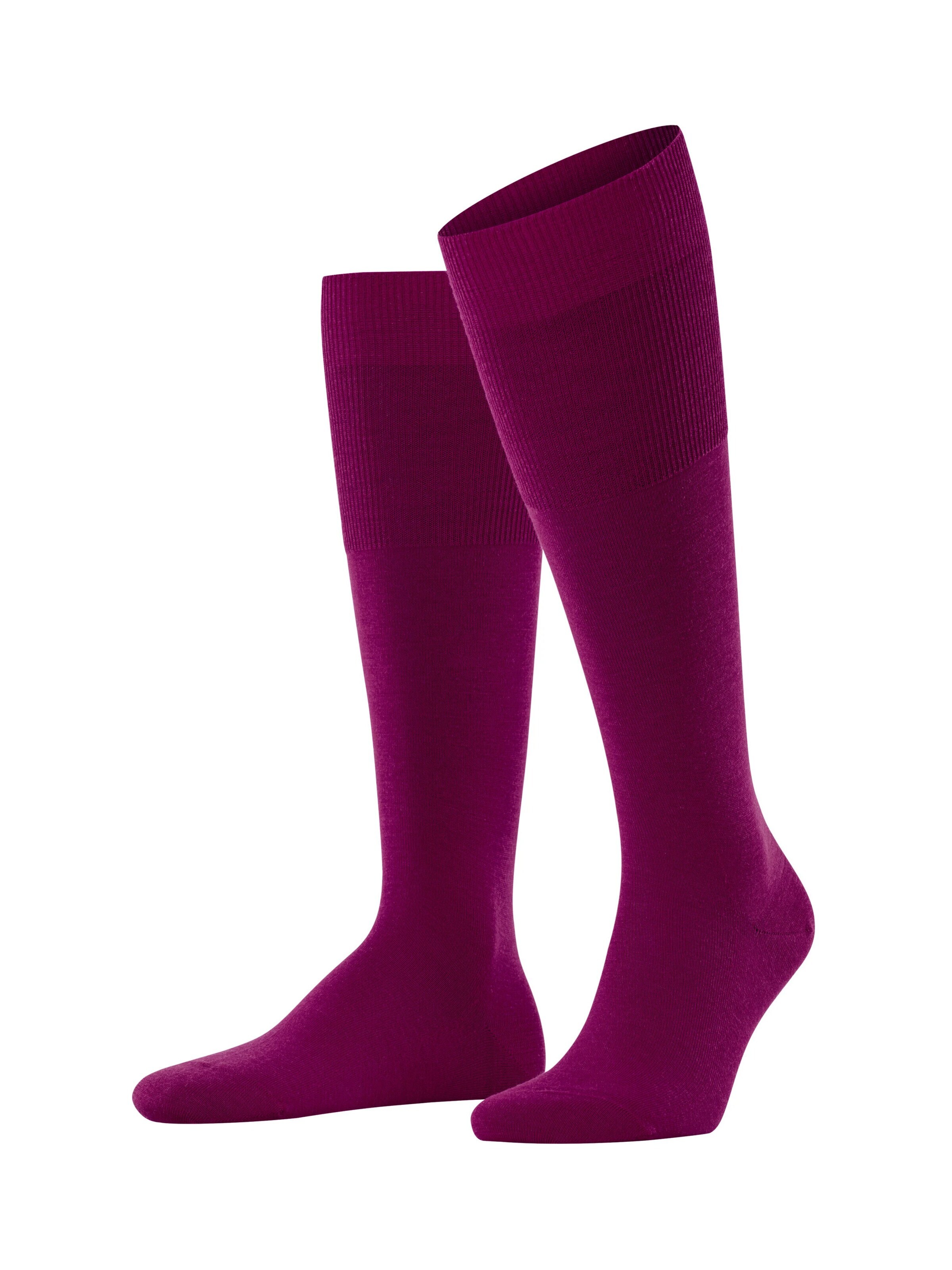 FALKE Knee High Socks 'Airport' in Pink: front