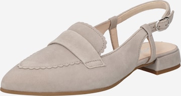 GABOR - Zapatos destalonado en beige: frente