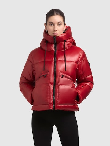 Veste d’hiver 'Luna' khujo en rouge : devant