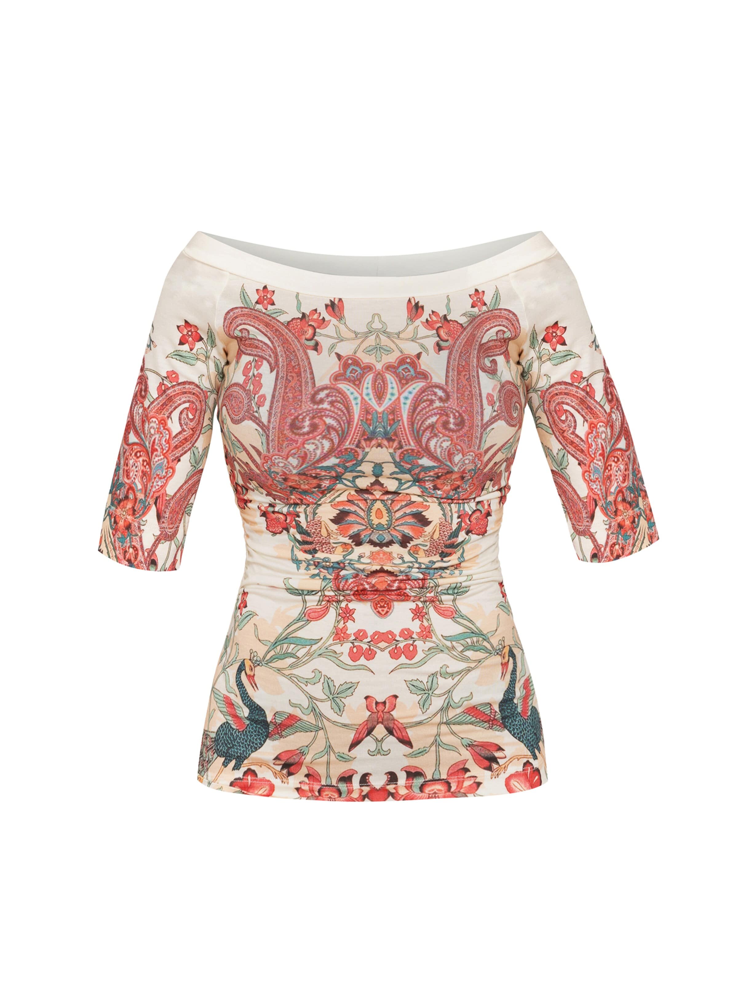 JIORO Top 'PAISLEY RED'‌‌ in Mischfarben: Vorderseite