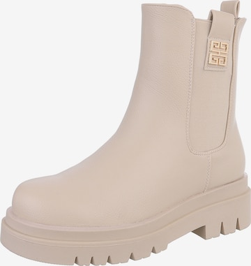 Ital-Design Ankle Boots in Beige: front