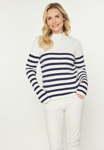 Pull-over 'Classic' usha BLUE LABEL en bleu : devant