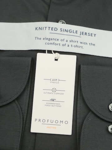 Profuomo Slim fit Button Up Shirt 'Knitted' in Green