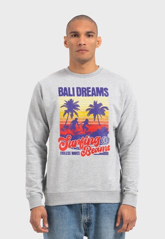 Oldskull Sweatshirt 'Wrldvibe Bali Beam Graphic' in Grijs