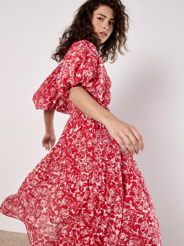 Apricot Dress in Red