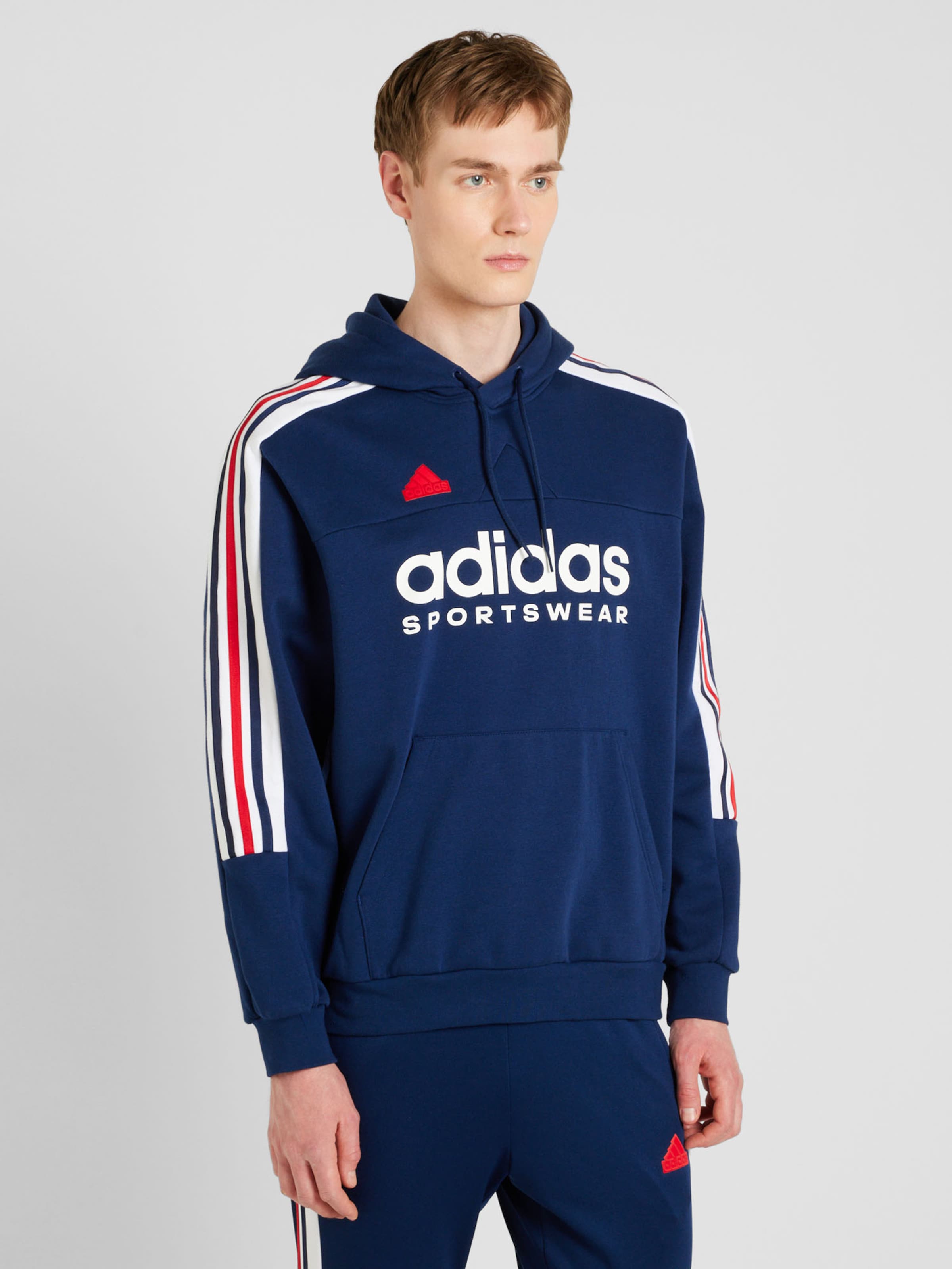 ADIDAS SPORTSWEAR Felpa sportiva in Blu ABOUT YOU
