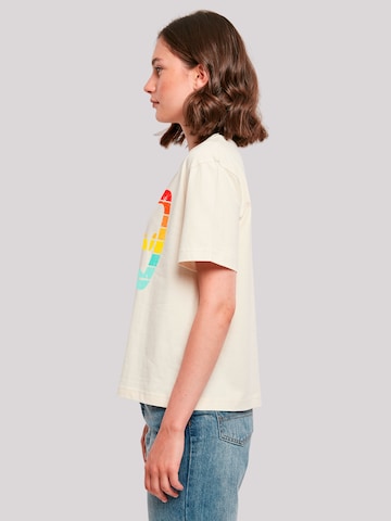 T-shirt 'Alien Retro Sonnenuntergang' F4NT4STIC en beige