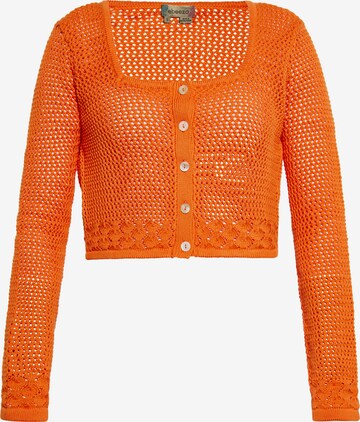 ebeeza Knit Cardigan in Orange: front