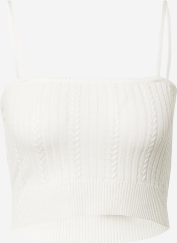 Cotton On - Top de punto en blanco: frente